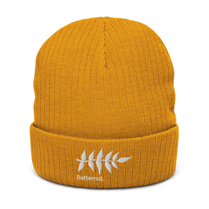 Ribbed knit beanie with Butternut