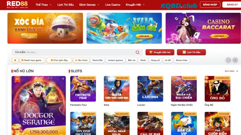 Giới thiệu kho game đồ sộ giúp nhà cái RED88 thu hút cược thủ